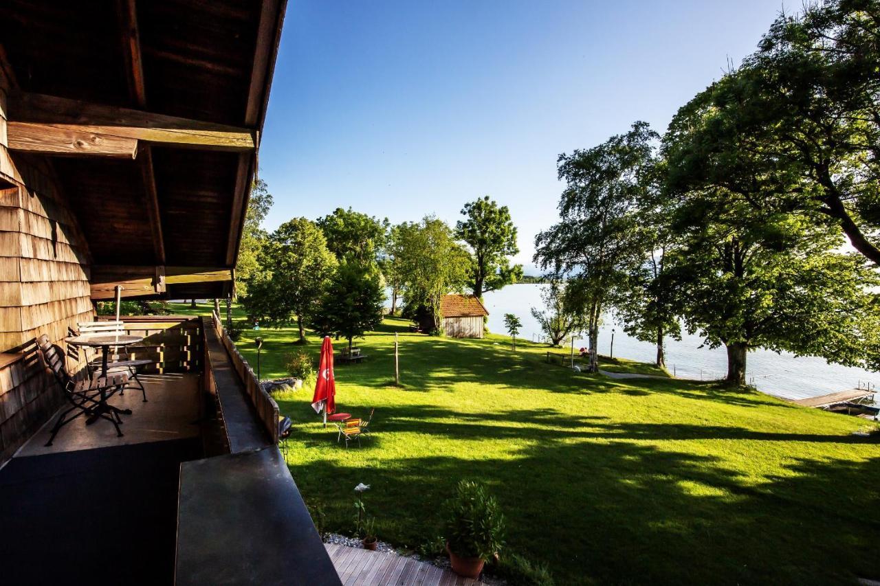 Ferienwohnungen Am Strandbad Chieming Bagian luar foto